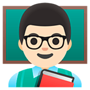 Émoji 👨🏻‍🏫 Enseignant : Peau Claire sur Google 15.0.