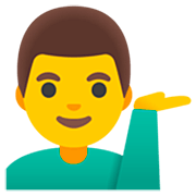 Emoji 💁‍♂️ Uomo Con Suggerimento su Google 15.0.