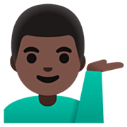 💁🏿‍♂️ Emoji Homem Com A Palma Virada Para Cima: Pele Escura na Google 15.0.