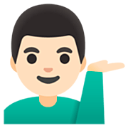 Emoji 💁🏻‍♂️ Uomo Con Suggerimento: Carnagione Chiara su Google 15.0.