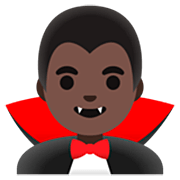 🧛🏿‍♂️ Emoji Vampiro Hombre: Tono De Piel Oscuro en Google 15.0.