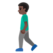Emoji 🚶🏿‍♂️ Uomo Che Cammina: Carnagione Scura su Google 15.0.