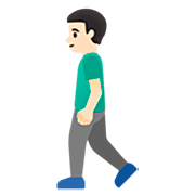 Emoji 🚶🏻‍♂️ Uomo Che Cammina: Carnagione Chiara su Google 15.0.