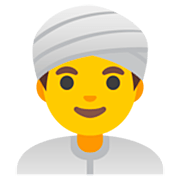 Emoji 👳‍♂️ Uomo Con Turbante su Google 15.0.