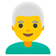 👨‍🦳 Emoji Mann: weißes Haar Google 15.0.