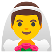 Emoji 👰‍♂️ Sposo Con Velo su Google 15.0.