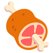 🍖 Emoji Carne Con Hueso en Google 15.0.