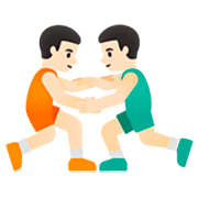 🤼🏻‍♂️ Emoji Hombres Luchando, Tono De Piel Claro en Google 15.0.
