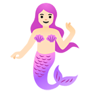 Emoji 🧜🏻‍♀️ Sirena Donna: Carnagione Chiara su Google 15.0.
