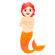 🧜🏻 Emoji Persona Sirena: Tono De Piel Claro en Google 15.0.