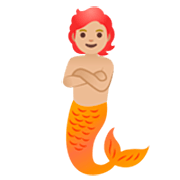 Emoji 🧜🏼 Sirena: Carnagione Abbastanza Chiara su Google 15.0.