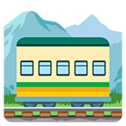 Emoji 🚞 Ferrovia Di Montagna su Google 15.0.