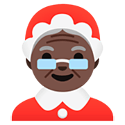 🤶🏿 Emoji Mamãe Noel: Pele Escura na Google 15.0.
