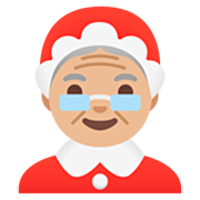 🤶🏼 Emoji Mamá Noel: Tono De Piel Claro Medio en Google 15.0.