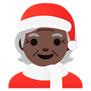 🧑🏿‍🎄 Emoji Mx Claus: Tono De Piel Oscuro en Google 15.0.