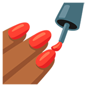 💅🏾 Emoji Pintarse Las Uñas: Tono De Piel Oscuro Medio en Google 15.0.