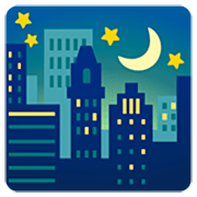 Emoji 🌃 Notte Stellata su Google 15.0.