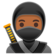 🥷🏾 Emoji Ninja: Tono De Piel Oscuro Medio en Google 15.0.