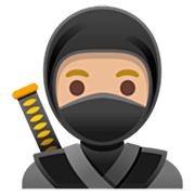 Émoji 🥷🏼 Ninja : Peau Moyennement Claire sur Google 15.0.