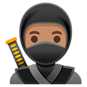 Émoji 🥷🏽 Ninja : Peau Légèrement Mate sur Google 15.0.