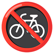 Emoji 🚳 Segnale Di Divieto Di Transito Delle Biciclette su Google 15.0.