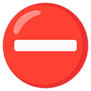 Emoji ⛔ Segnale Di Divieto Di Accesso su Google 15.0.