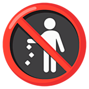 🚯 Emoji Proibido Jogar Lixo No Chão na Google 15.0.
