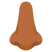 Emoji 👃🏾 Naso: Carnagione Abbastanza Scura su Google 15.0.
