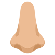Emoji 👃🏼 Naso: Carnagione Abbastanza Chiara su Google 15.0.