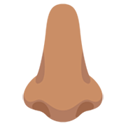 Emoji 👃🏽 Naso: Carnagione Olivastra su Google 15.0.
