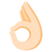 Emoji 👌🏻 Mano Che Fa OK: Carnagione Chiara su Google 15.0.