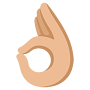 👌🏼 Emoji OK-Zeichen: mittelhelle Hautfarbe Google 15.0.
