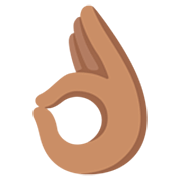 Emoji 👌🏽 Mano Che Fa OK: Carnagione Olivastra su Google 15.0.