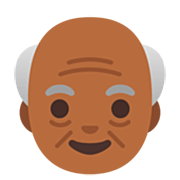 👴🏾 Emoji Homem Idoso: Pele Morena Escura na Google 15.0.