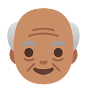 Emoji 👴🏽 Uomo Anziano: Carnagione Olivastra su Google 15.0.