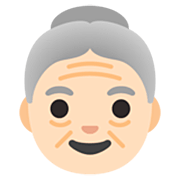 Emoji 👵🏻 Donna Anziana: Carnagione Chiara su Google 15.0.