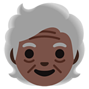 Emoji 🧓🏿 Adulto Anziano: Carnagione Scura su Google 15.0.