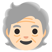 Émoji 🧓🏻 Personne âgée : Peau Claire sur Google 15.0.