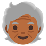 Emoji 🧓🏾 Adulto Anziano: Carnagione Abbastanza Scura su Google 15.0.