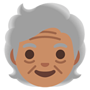 🧓🏽 Emoji Idoso: Pele Morena na Google 15.0.