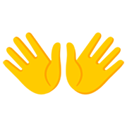Émoji 👐 Mains Ouvertes sur Google 15.0.