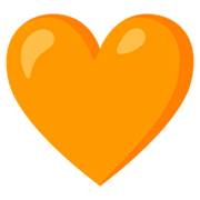 🧡 Emoji Corazón Naranja en Google 15.0.