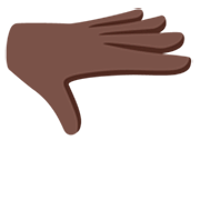 🫳🏿 Emoji Palma Da Mão Para Baixo: Pele Escura na Google 15.0.