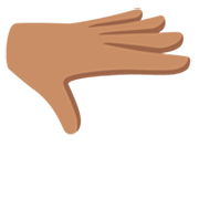 🫳🏽 Emoji Handfläche Nach Unten: mittlere Hautfarbe Google 15.0.