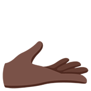 🫴🏿 Emoji Palma Para Cima Mão: Pele Escura na Google 15.0.