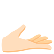 🫴🏻 Emoji Palma Para Cima Mão: Pele Clara na Google 15.0.