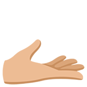 🫴🏼 Emoji Palma Para Cima Mão: Pele Morena Clara na Google 15.0.