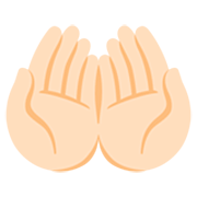Emoji 🤲🏻 Mani Unite In Alto: Carnagione Chiara su Google 15.0.