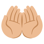 Emoji 🤲🏼 Mani Unite In Alto: Carnagione Abbastanza Chiara su Google 15.0.
