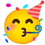 Emoji 🥳 Faccina Che Festeggia su Google 15.0.